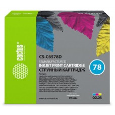 Картридж струйный Cactus CS-C6578D №78 голубой/пурпурный/желтый (19мл) для HP DJ 900/1220C/PS P000/P1100