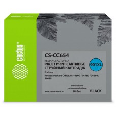 Картридж струйный Cactus CS-CC654 №901 черный (18мл) для HP DJ 4500/J4580/J4660/J4680