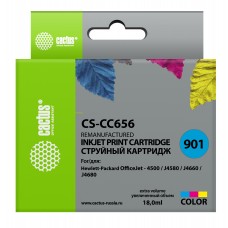 Картридж струйный Cactus CS-CC656 №901 многоцветный (18мл) для HP DJ 4500 series/J4524/J4535/J4580/J4624/J4660/J4680