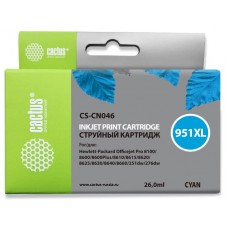 Картридж струйный Cactus CS-CN046 №951XL голубой (26мл) для HP DJ Pro 8100/8600