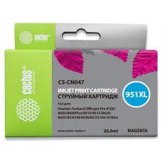 Картридж струйный Cactus CS-CN047 №951XL пурпурный (26мл) для HP DJ Pro 8100/8600