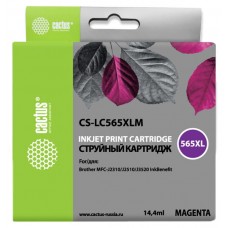 Картридж струйный Cactus CS-LC565XLM пурпурный (14.4мл) для Brother MFC-J2510