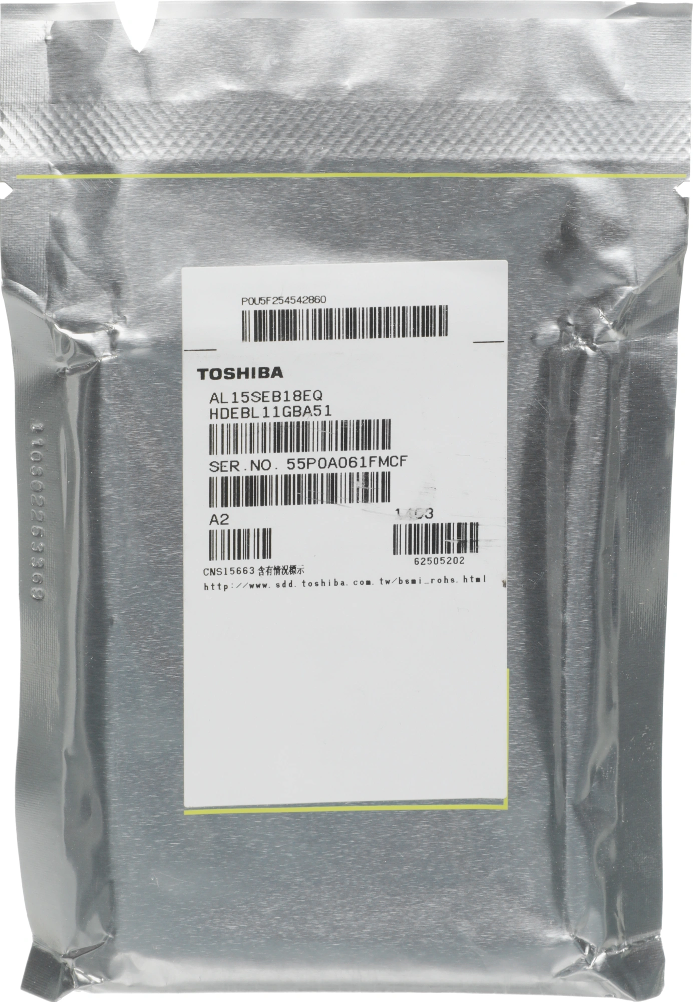 Жесткий диск Toshiba SAS 3.0 1800GB AL15SEB18EQ Server 4KN (10500rpm) 128Mb 2.5