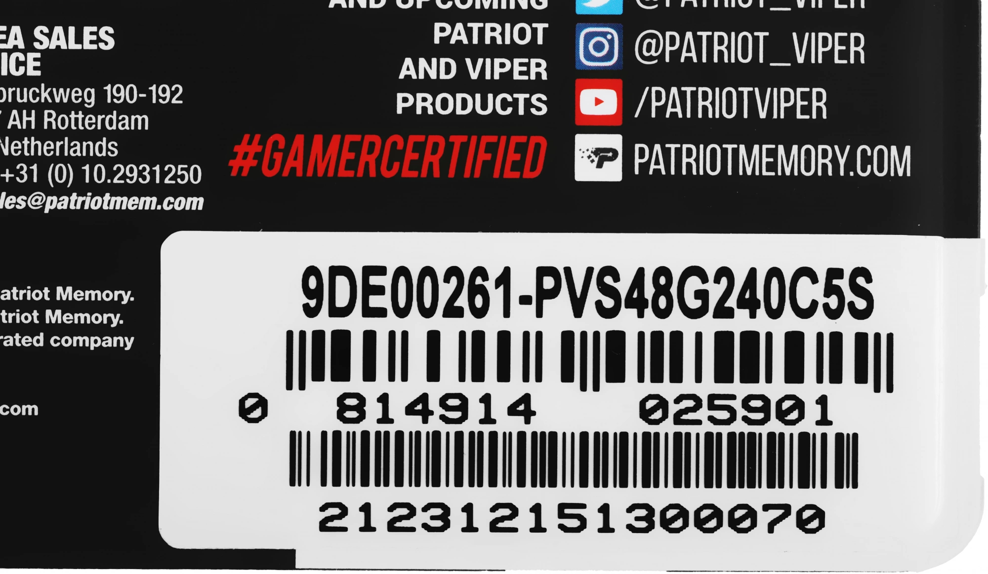 Память DDR4 8GB 2400MHz Patriot PVS48G240C5S Viper Steel RTL PC4-19200 CL15 SO-DIMM 260-pin 1.2В Ret