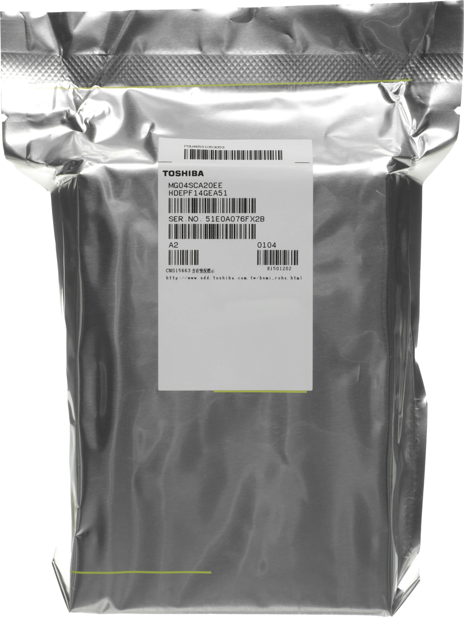 Жесткий диск Toshiba SAS 3.0 2Tb MG04SCA20EE Server Enterprise Capacity (7200rpm) 128Mb 3.5