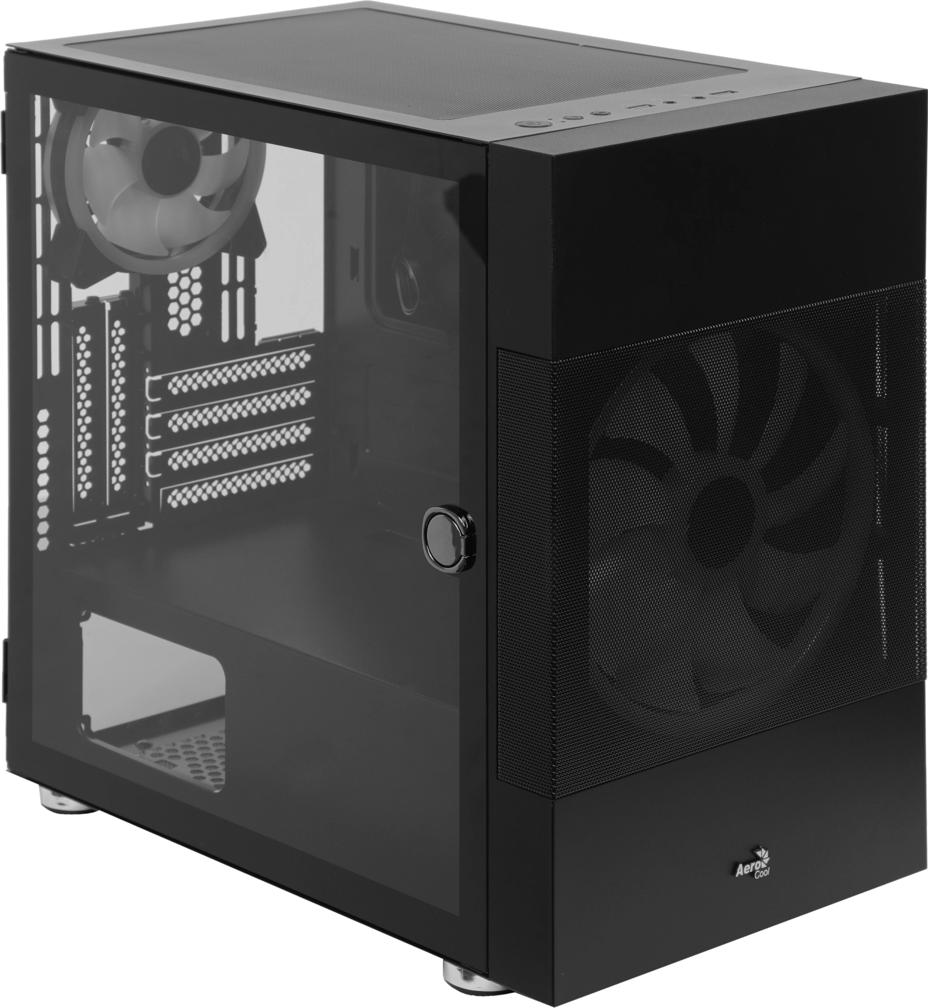 Корпус Aerocool Atomic-G-BK-v1 черный без БП mATX 2x120mm 2x140mm 2xUSB3.0 audio bott PSU