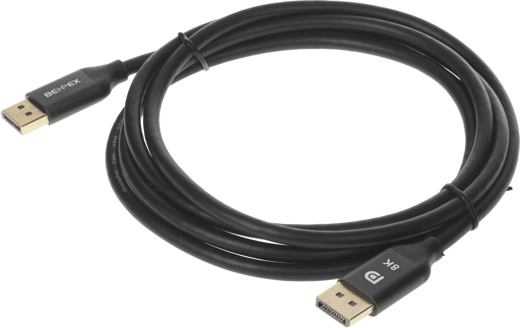 Кабель Ultra HD ver1.4 DisplayPort (m) DisplayPort (m) 2м черный (пакет)
