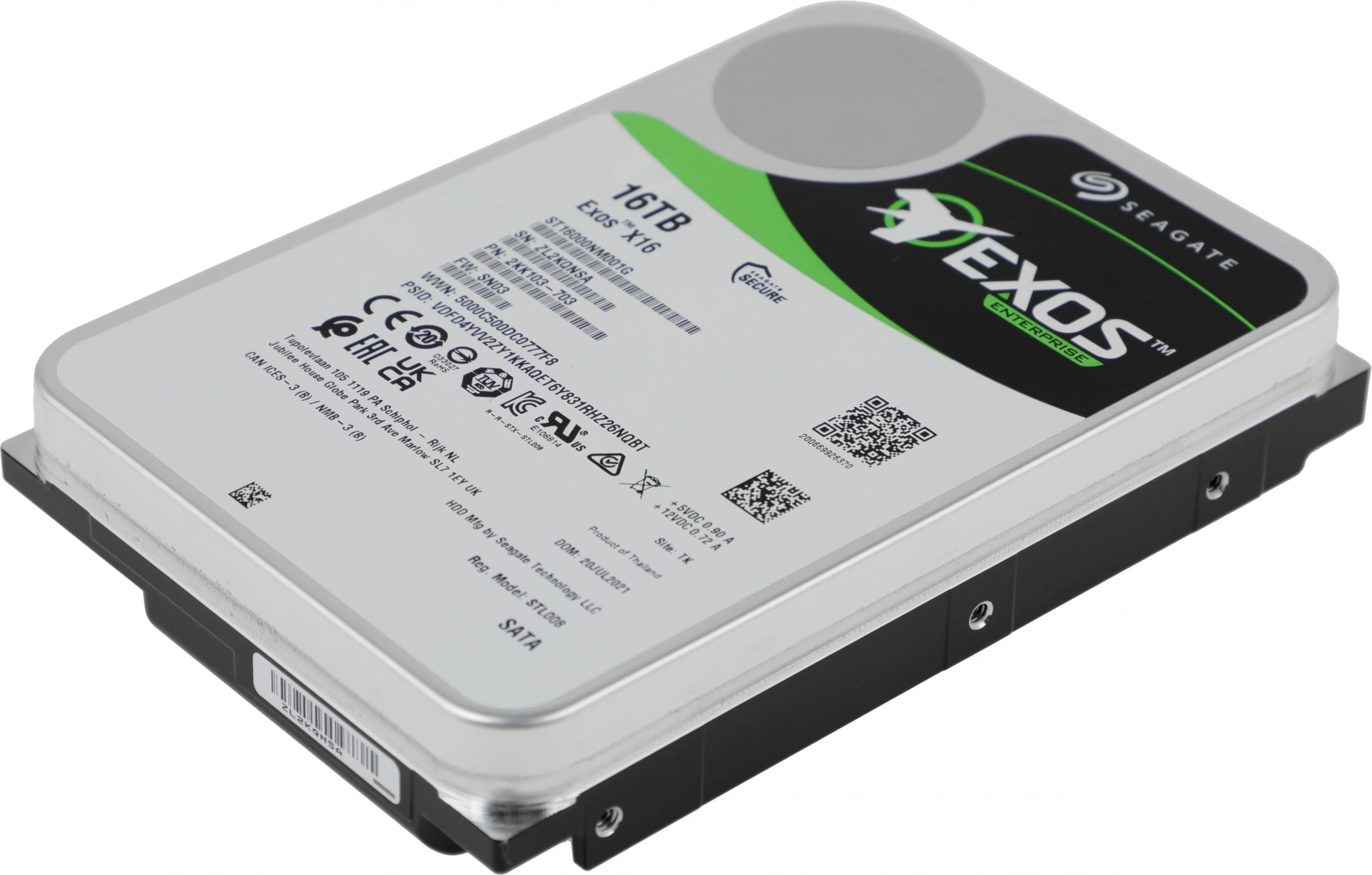Жесткий диск Seagate SATA-III 16Tb ST16000NM001G Server Exos X16 512E (7200rpm) 256Mb 3.5