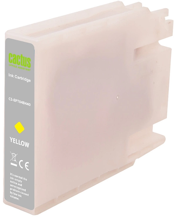 Картридж струйный Cactus CS-EPT04B440 T04B4 желтый (54мл) для Epson WorkForce Pro WF-C8190, WF-C8690