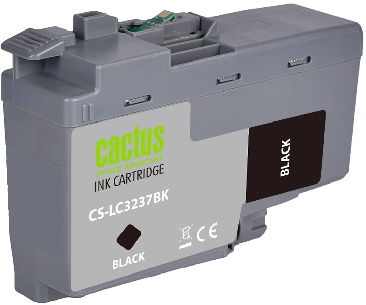 Картридж струйный Cactus CS-LC3237BK черный (65мл) для Brother HL-J6000DW/J6100DW