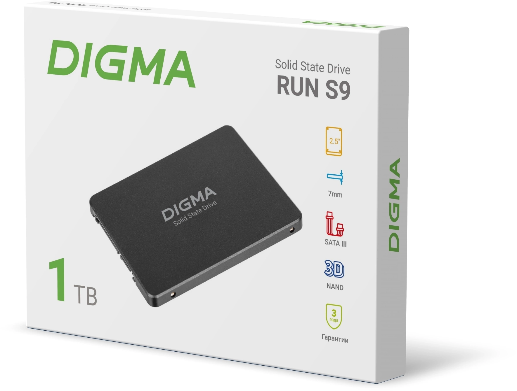 Накопитель SSD Digma SATA-III 1TB DGSR2001TS93T Run S9 2.5