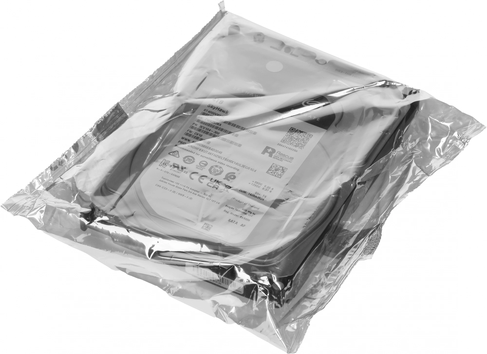 Жесткий диск Seagate SATA-III 4TB ST4000VX016 Surveillance Skyhawk 4KN (5400rpm) 256Mb 3.5