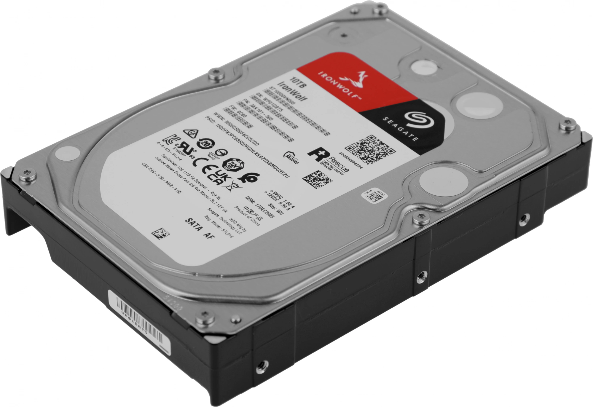 Жесткий диск Seagate SATA-III 10TB ST10000VN000 NAS Ironwolf 512E (7200rpm) 256Mb 3.5