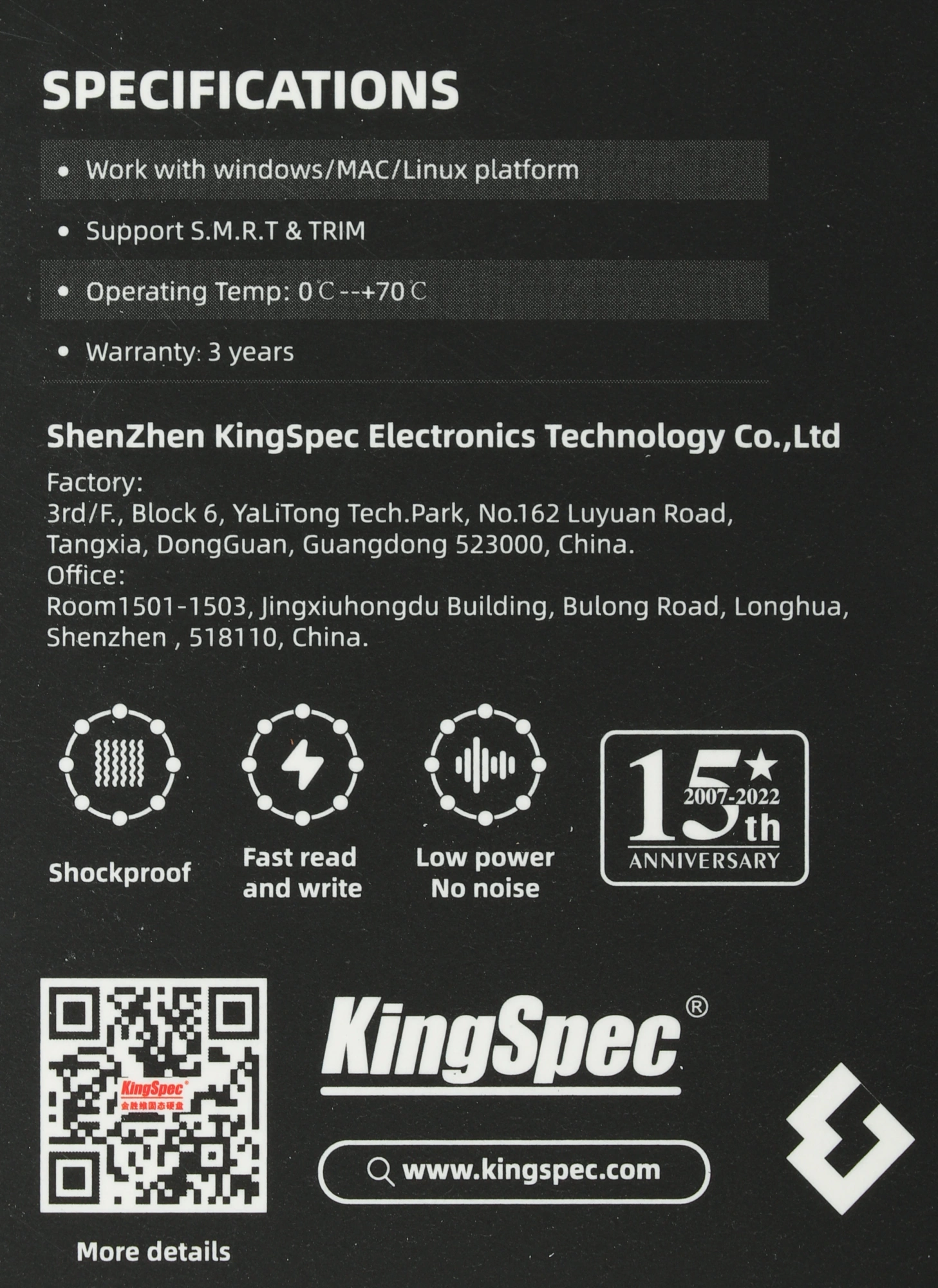 Накопитель SSD Kingspec SATA-III 2TB P3-2TB 2.5