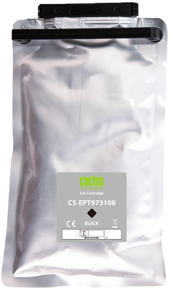 Картридж струйный Cactus CS-EPT973100 T9731 черный (540мл) для Epson WorkForce WF-C869RD3TWFC/WF-C869RDTWF