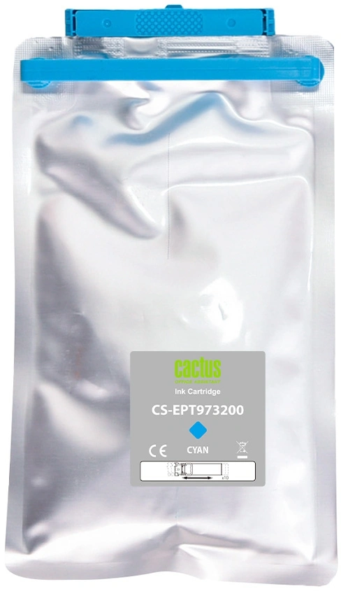 Картридж струйный Cactus CS-EPT973200 T9732 голубой (330мл) для Epson WorkForce WF-C869RD3TWFC/WF-C869RDTWF