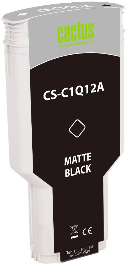Картридж струйный Cactus CS-C1Q12A №727 черный (300мл) для HP Designjet T920/T930/T1500/T1530