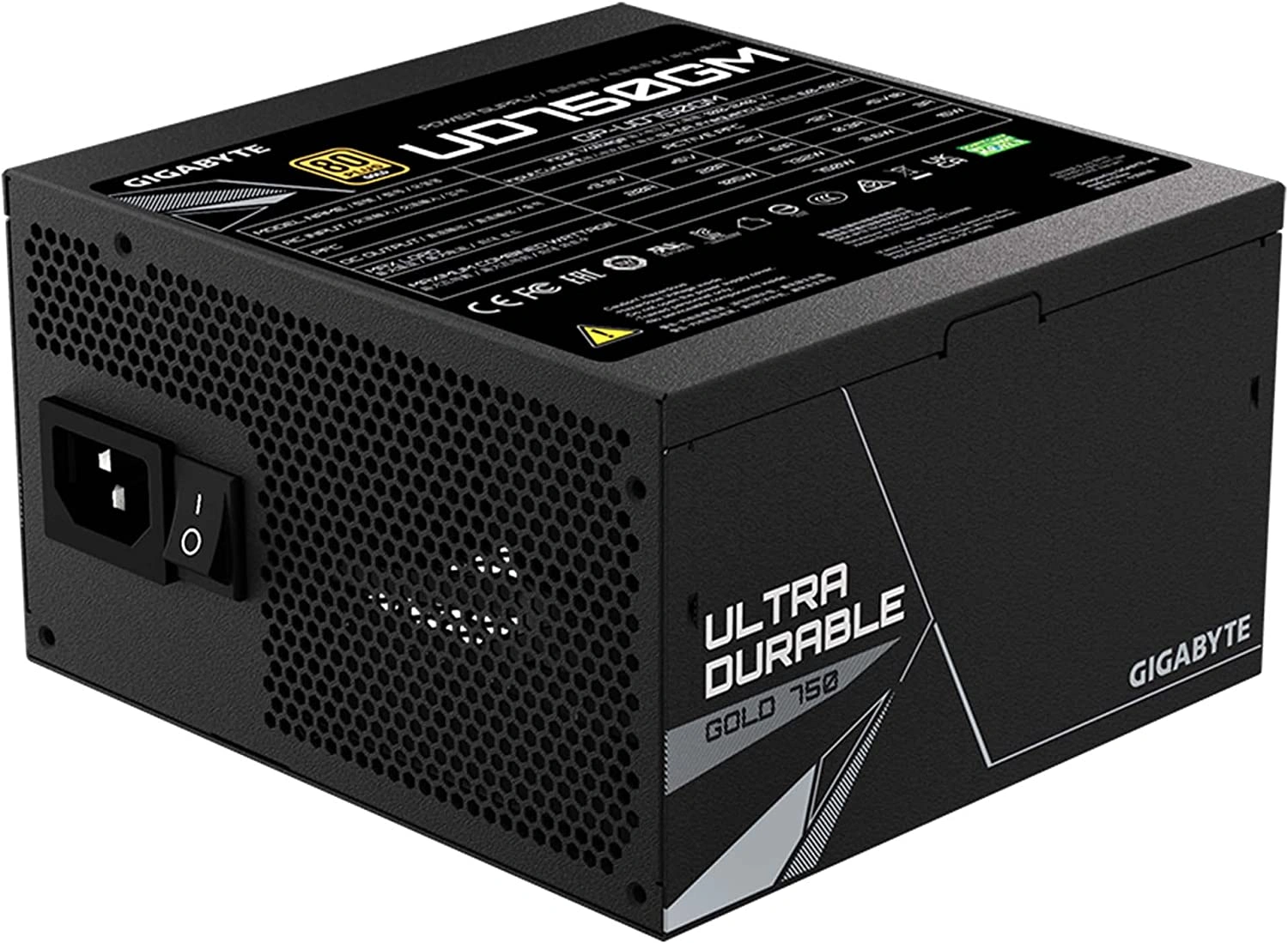 Блок питания Gigabyte ATX 750W GP-UD750GM PG5 V1 80+ gold (20+4pin) APFC 120mm fan 8xSATA Cab Manag RTL