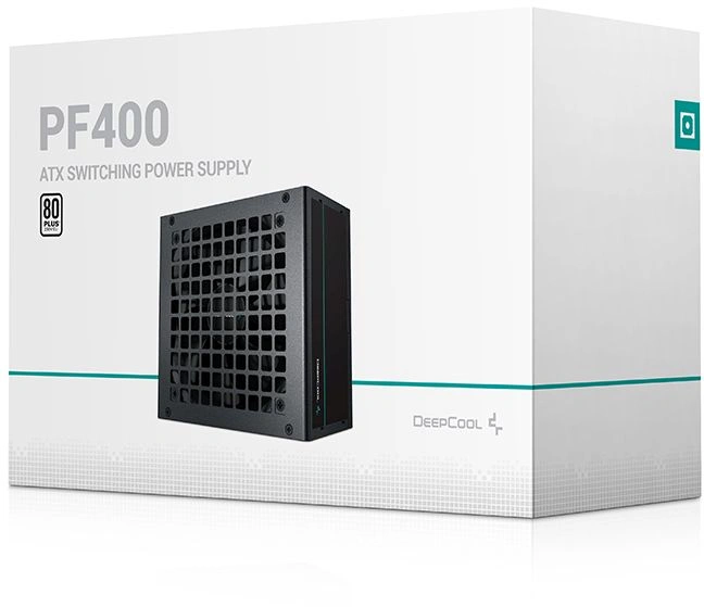Блок питания Deepcool ATX 400W PF400 80 PLUS WHITE (20+4pin) APFC 120mm fan 6xSATA RTL