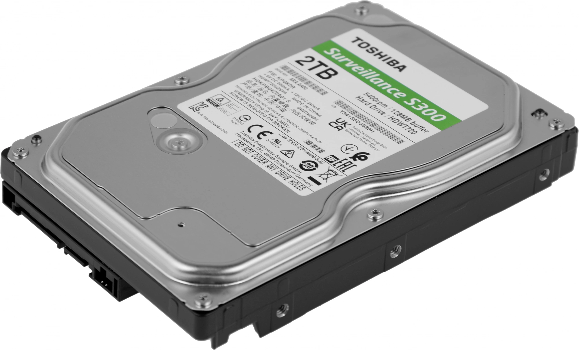 Жесткий диск Toshiba SATA-III 2Tb HDWT720UZSVA Surveillance S300 (5400rpm) 128Mb 3.5