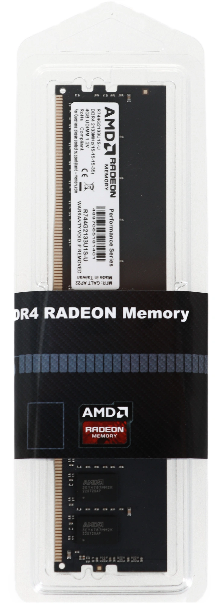 Память DDR4 4Gb 2133MHz AMD R744G2133U1S-U Radeon R7 Performance Series RTL PC4-17000 CL15 DIMM 288-pin 1.2В Ret