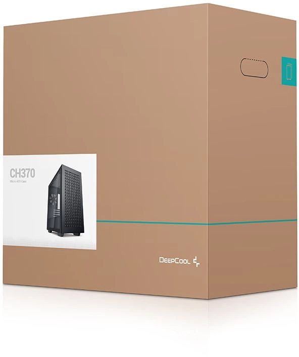 Корпус Deepcool CH370 черный без БП mATX 7x120mm 4x140mm 2xUSB3.0 audio bott PSU