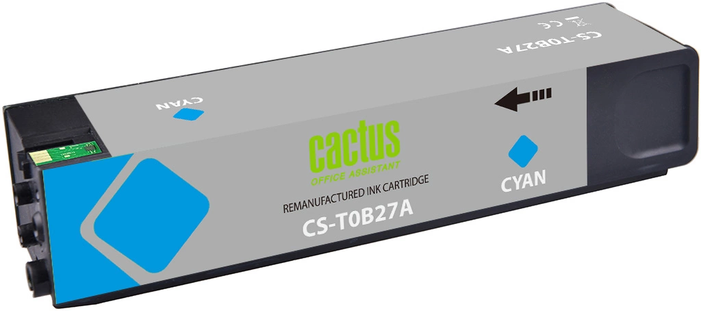 Картридж струйный Cactus CS-T0B27A 982X голубой (223мл) для HP PageWide 765dn/780 Enterprise Color