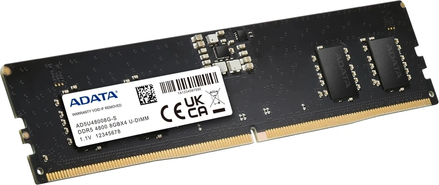 Память DDR5 32Gb 4800MHz A-Data AD5U480032G-S RTL PC5-38400 CL40 DIMM 288-pin 1.1В single rank Ret