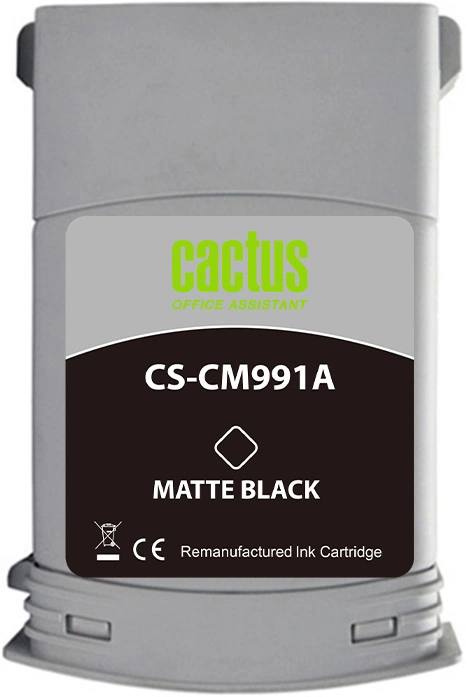 Картридж струйный Cactus CS-CM991A №761 черный (400мл) для HP DesignJet T7100/Т7200