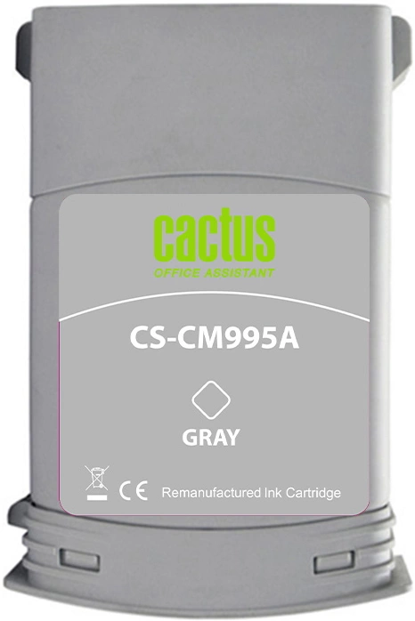 Картридж струйный Cactus CS-CM995A №761 серый (400мл) для HP DesignJet T7100/Т7200