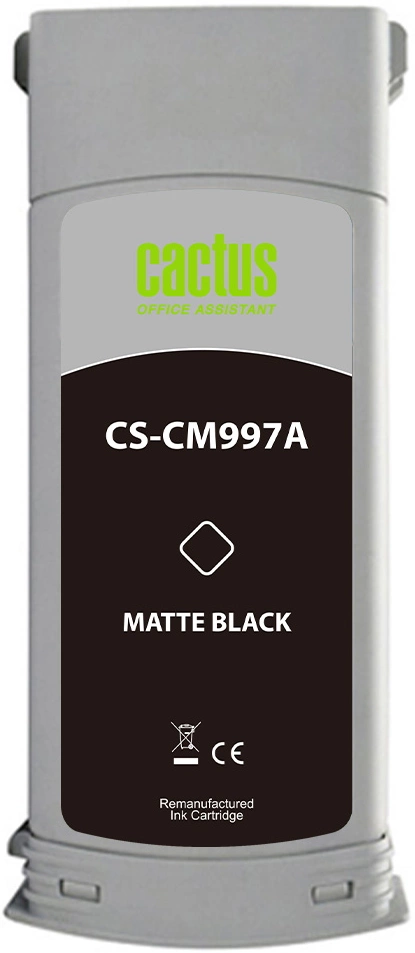 Картридж струйный Cactus CS-CM997A №761 черный матовый (775мл) для HP DesignJet T7100/Т7200