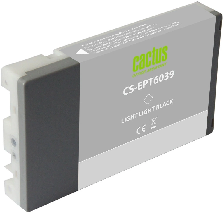 Картридж струйный Cactus CS-EPT6039 T6039 св.сер.пигм. (220мл) для Epson Stylus PRO 7880/9880