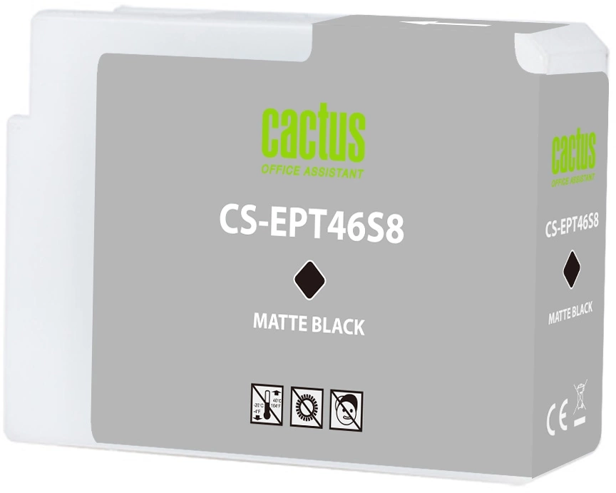 Картридж струйный Cactus CS-EPT46S8 T46S8 черный пигментный (30мл) для Epson SureColor SC-P700