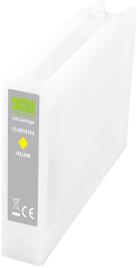 Картридж струйный Cactus CS-EPT41F4 T41F4 желт.пигм. (350мл) для Epson SureColor SC-T5400M/SC-T3405/SC-T5405