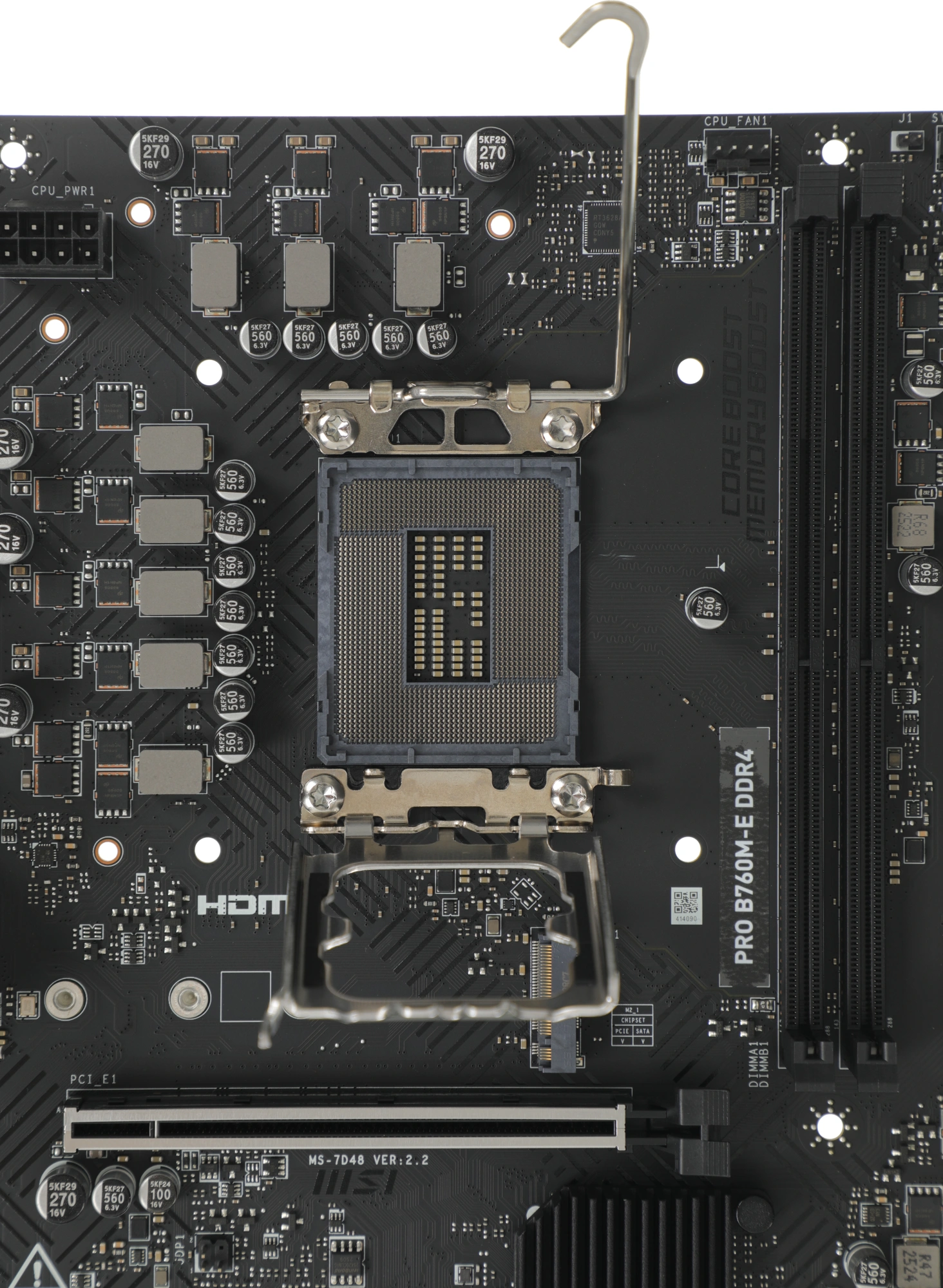 Материнская плата MSI PRO B760M-E DDR4 Soc-1700 Intel B760 2xDDR4 mATX AC`97 8ch(7.1) GbLAN+VGA+HDMI