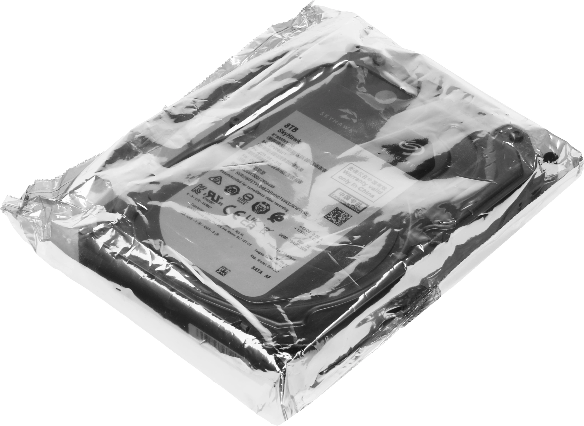Жесткий диск Seagate SATA-III 8TB ST8000VX010 Surveillance Skyhawk 4KN (5400rpm) 256Mb 3.5