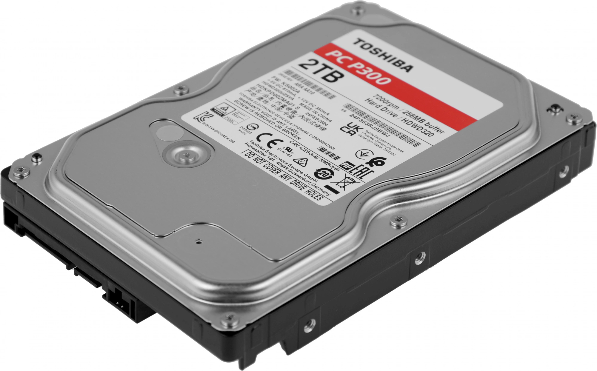 Жесткий диск Toshiba SATA-III 2TB HDWD320UZSVA Desktop P300 4KN (7200rpm) 256Mb 3.5