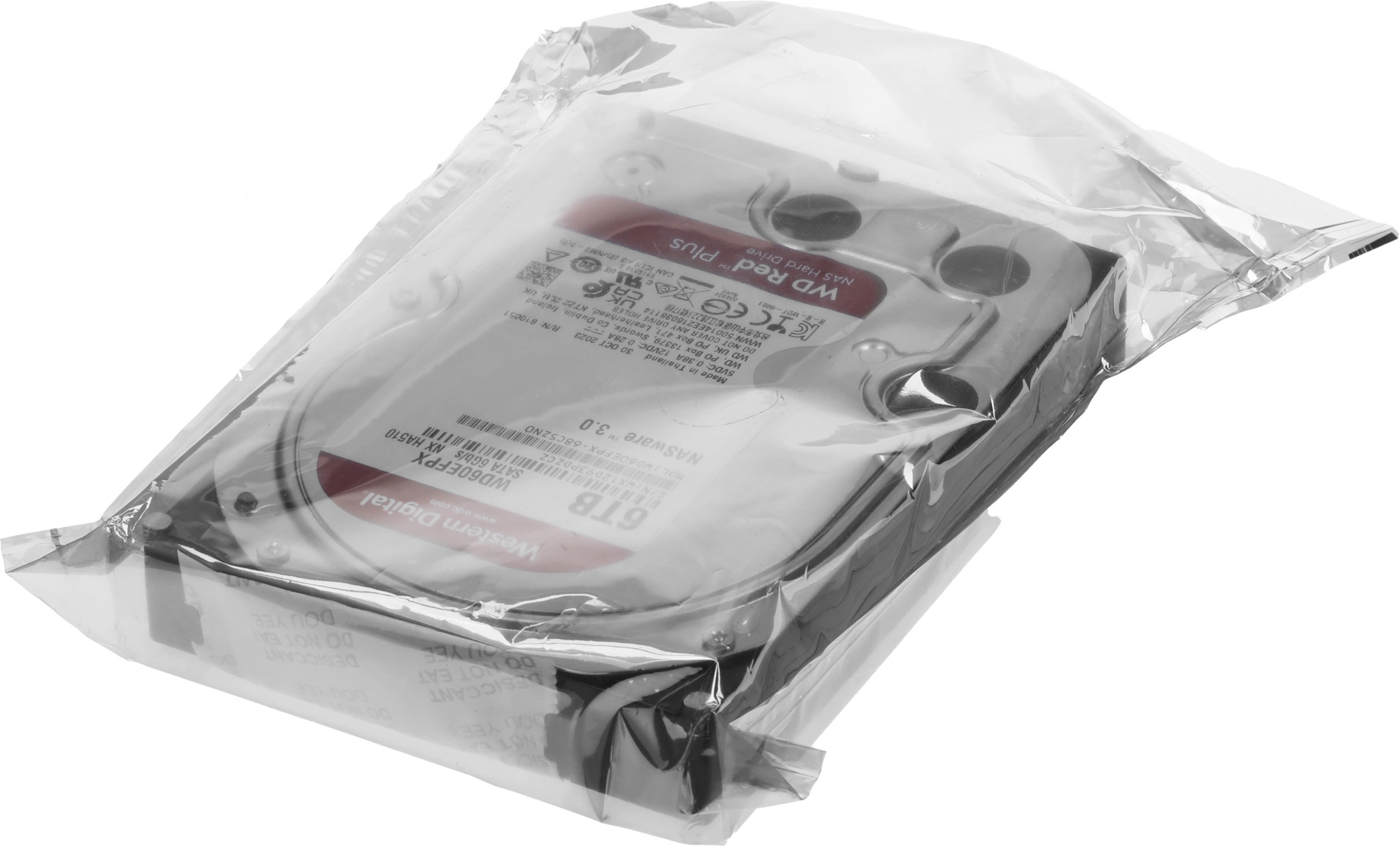 Жесткий диск WD SATA-III 6TB WD60EFPX NAS Red Plus (5400rpm) 256Mb 3.5
