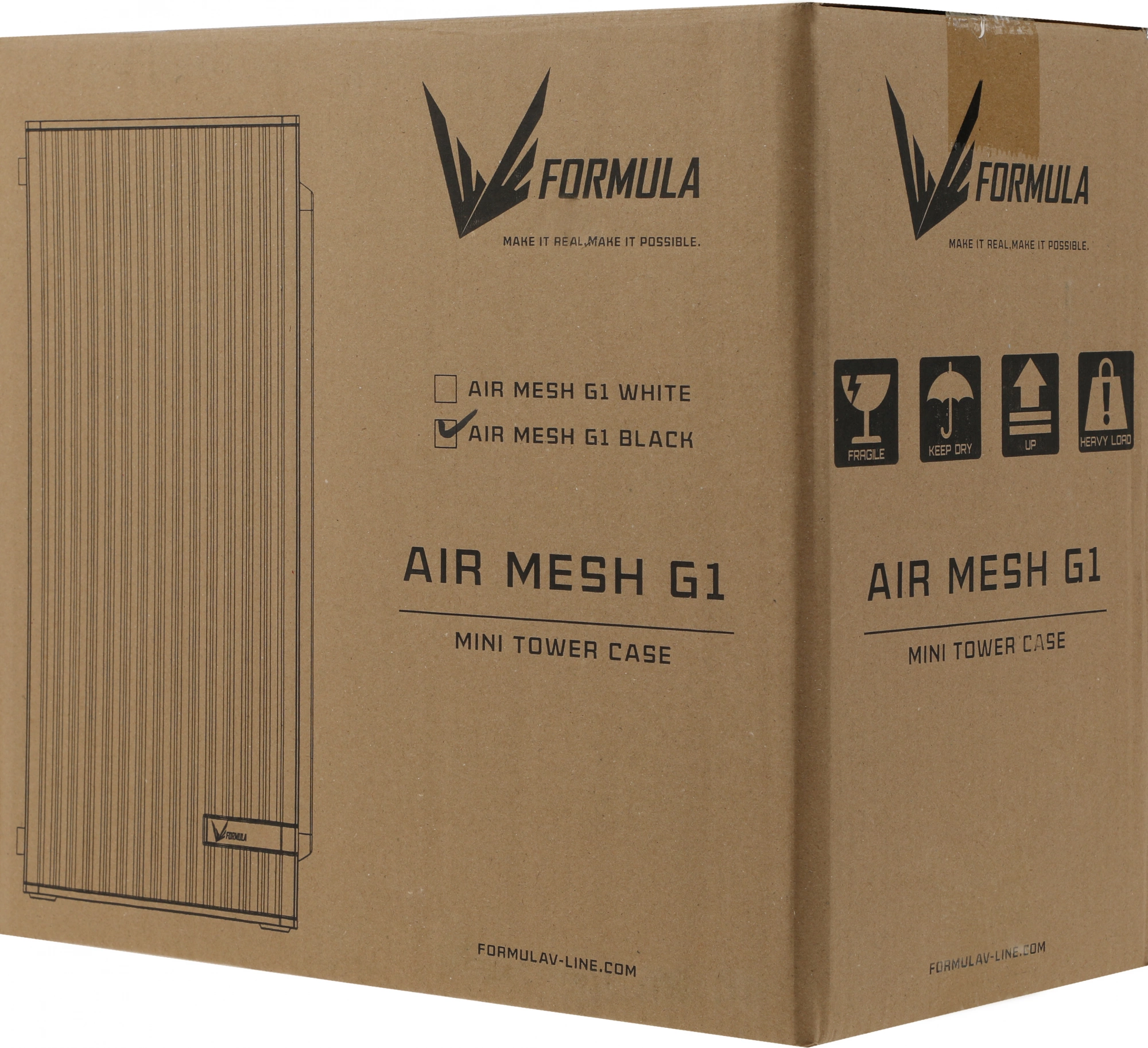Корпус Formula Air Mesh G1 черный без БП mATX 1x80mm 2xUSB2.0 audio