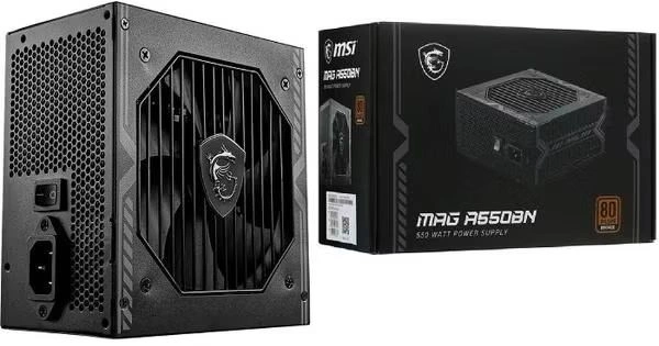 Блок питания MSI ATX 550W MAG A550BN 80+ bronze (20+4pin) APFC 120mm fan 5xSATA RTL