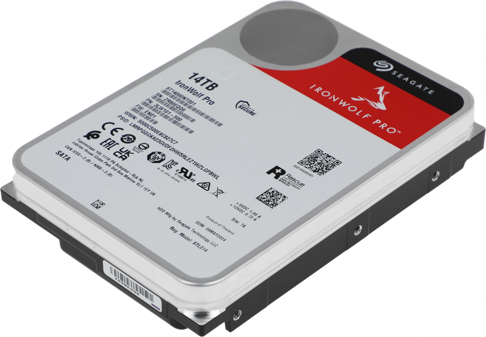 Жесткий диск Seagate SATA-III 14TB ST14000NT001 NAS Ironwolf Pro 512E (7200rpm) 256Mb 3.5