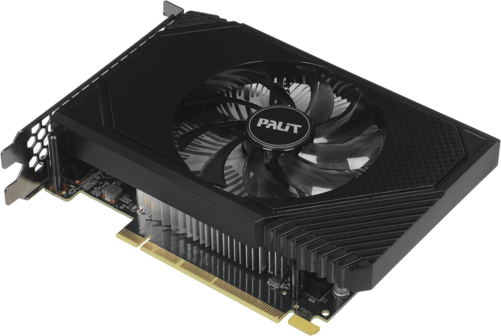 Видеокарта Palit PCI-E 4.0 PA-RTX3050 STORMX OC NVIDIA GeForce RTX 3050 6Gb 96bit GDDR6 1042/14000 DVIx1 HDMIx1 DPx1 HDCP Ret
