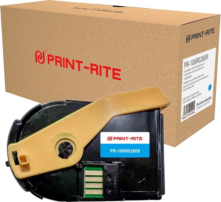 Картридж лазерный Print-Rite TFXAFWCPRA PR-106R02609 106R02609 голубой набор двойная упак. (9000стр.) для Xerox Phaser 7100