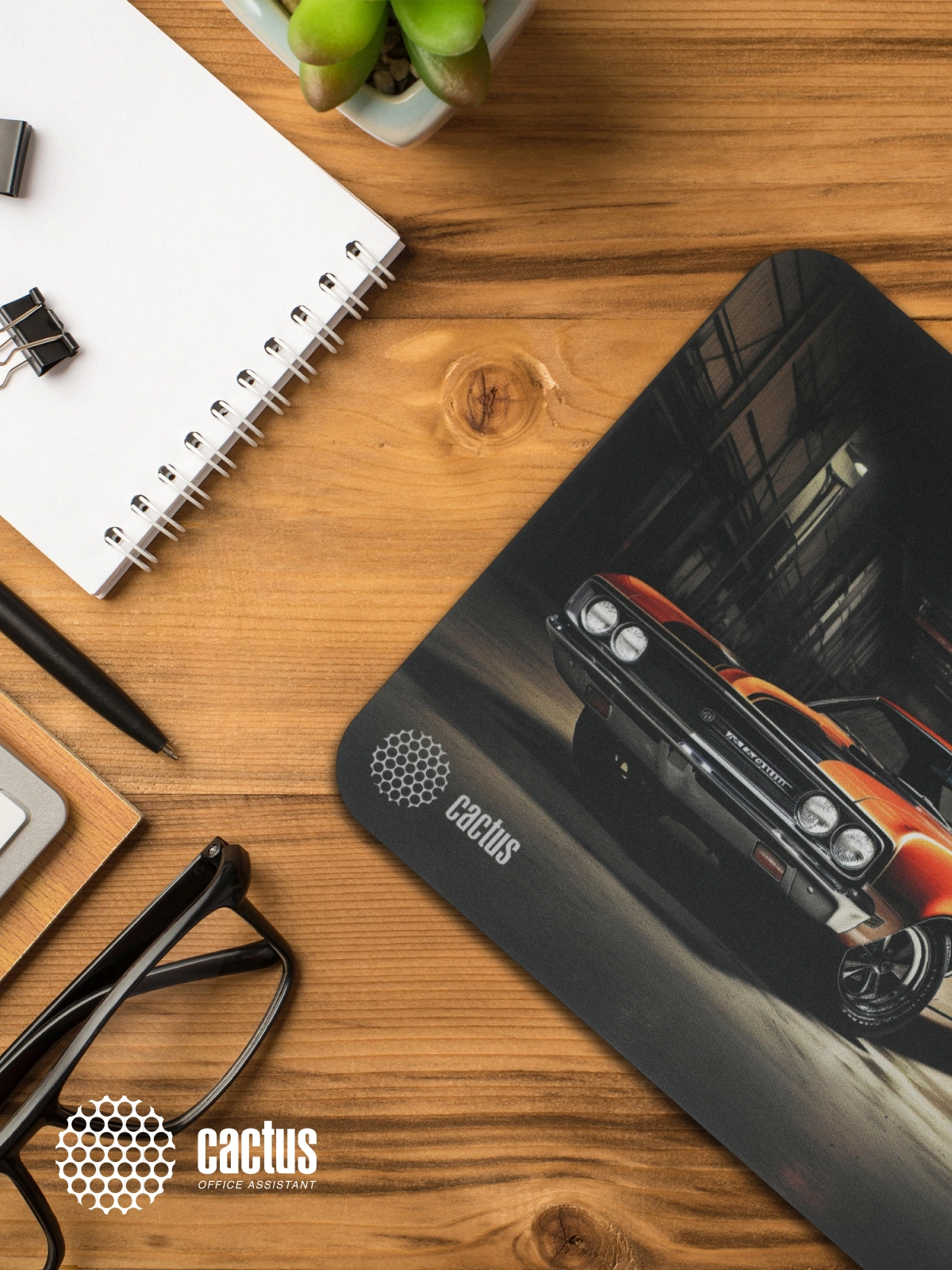 Коврик для мыши Cactus Orange Car 300x250x2мм (CS-MP-P06M)