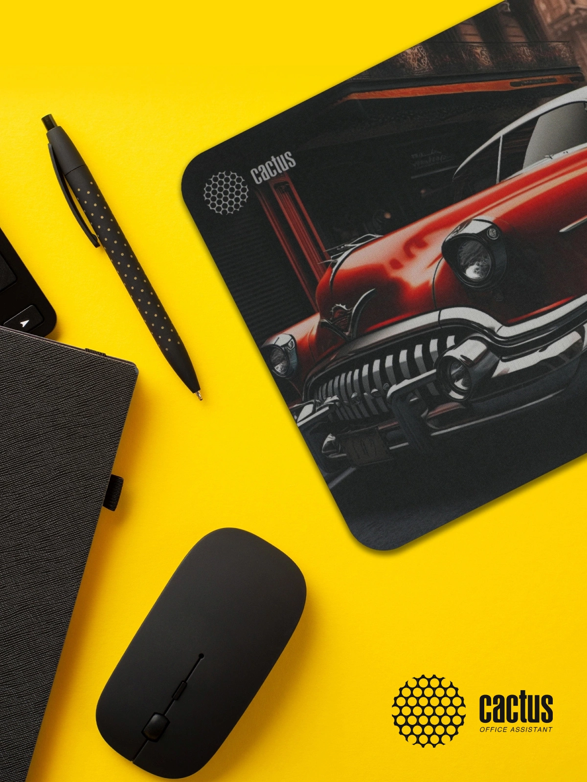 Коврик для мыши Cactus Red Car 300x250x2мм (CS-MP-P07M)