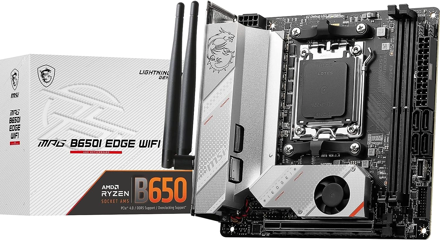 Материнская плата MSI MPG B650I EDGE WIFI Socket AM5 AMD B650 2xDDR5 mini-ITX AC`97 8ch(7.1) 2.5Gg RAID+HDMI
