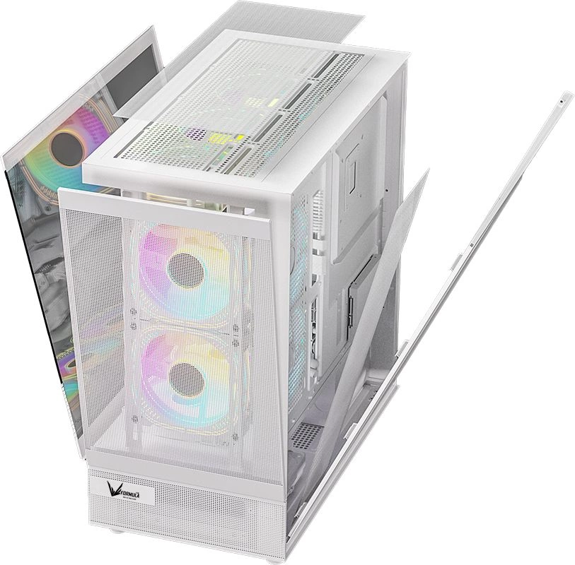 Корпус Formula Crystal Z8 белый без БП ATX 11x120mm 4x140mm 1xUSB3.0 audio bott PSU