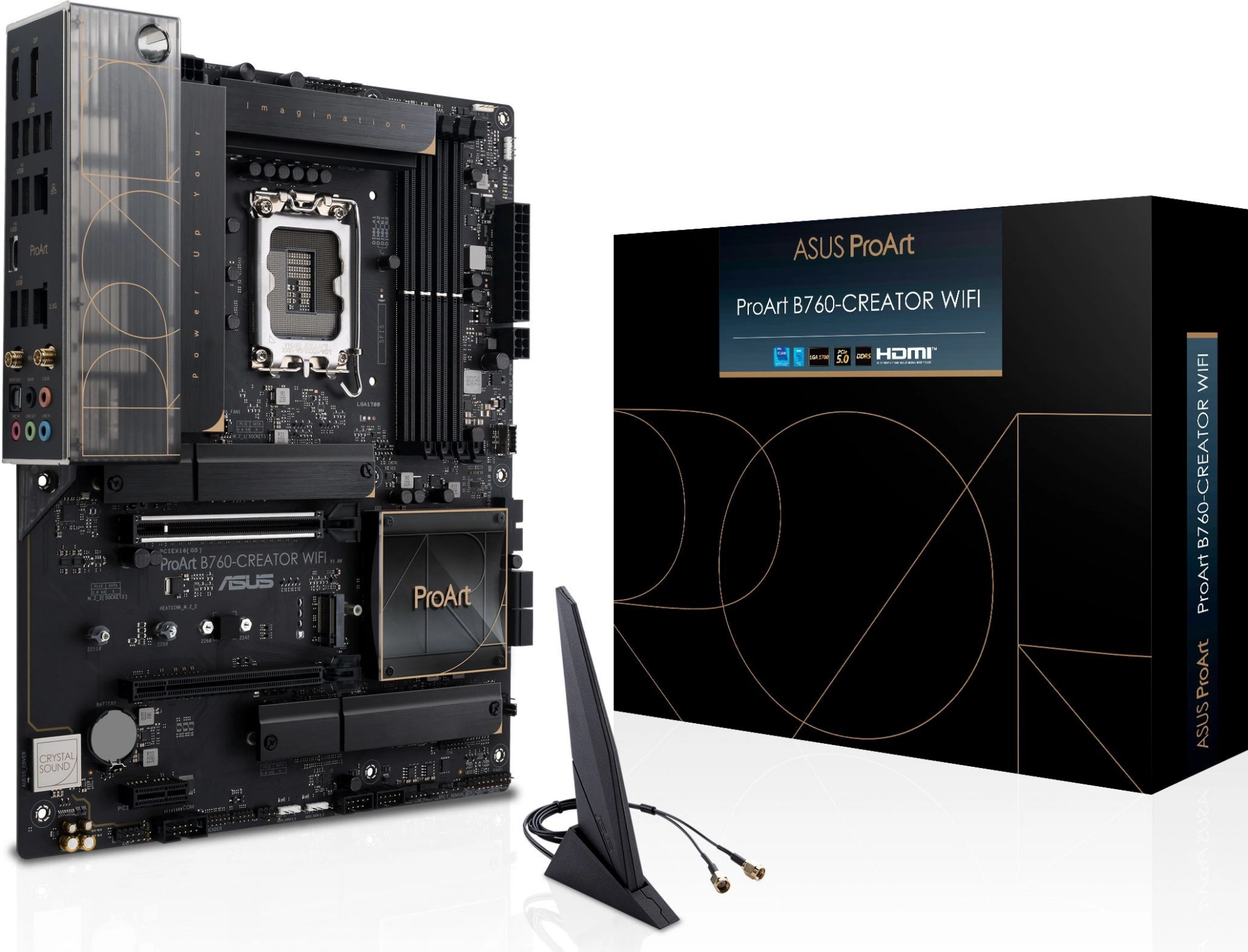 Материнская плата Asus PROART B760-CREATOR WIFI Soc-1700 Intel B760 4xDDR5 ATX AC`97 8ch(7.1) 1 x 2.5Gigabit + Gigabit Ethernet RAID+HDMI+DP