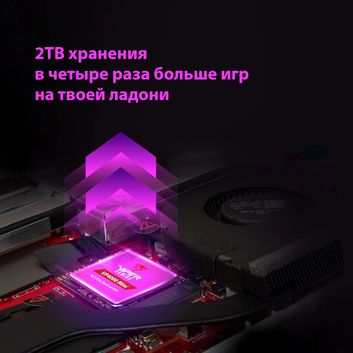 Накопитель SSD Patriot PCIe 4.0 x4 2TB VP4000M2TBM23 VP4000 Mini M.2 2230