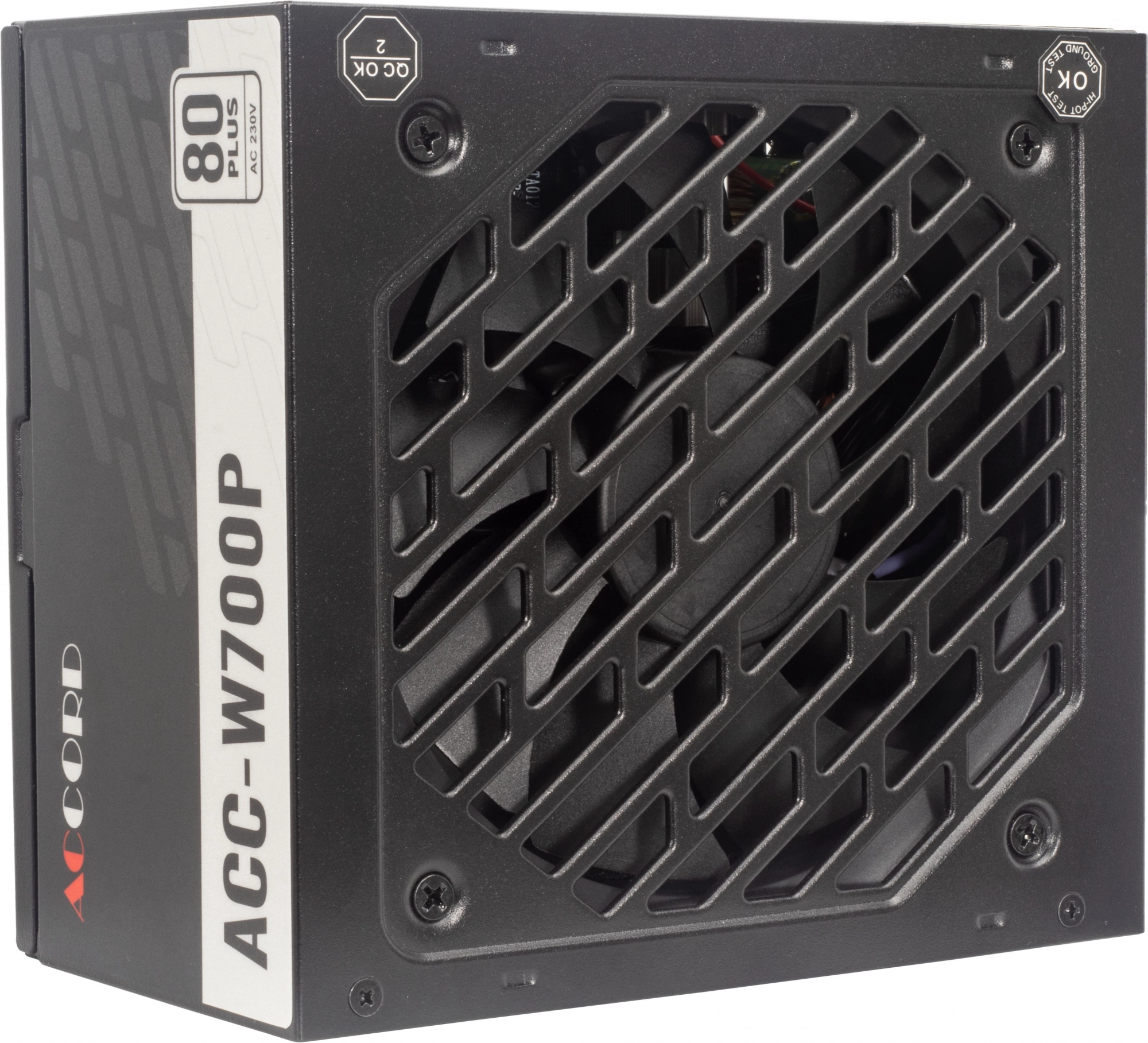 Блок питания Accord ATX 700W ACC-W700P 80+ white (20+4pin) 120mm fan 6xSATA RTL